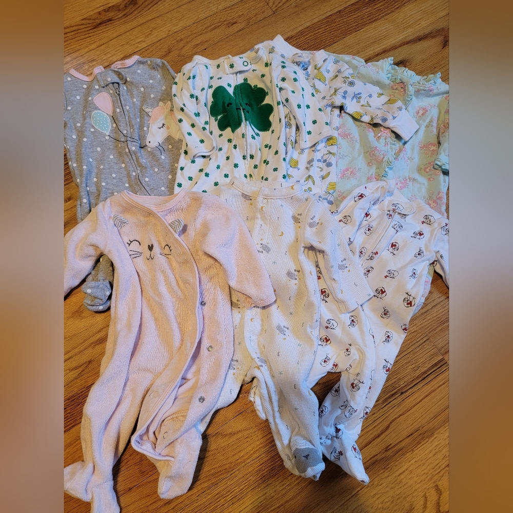 Bundle Lot of Footie Sleeper Pajamas